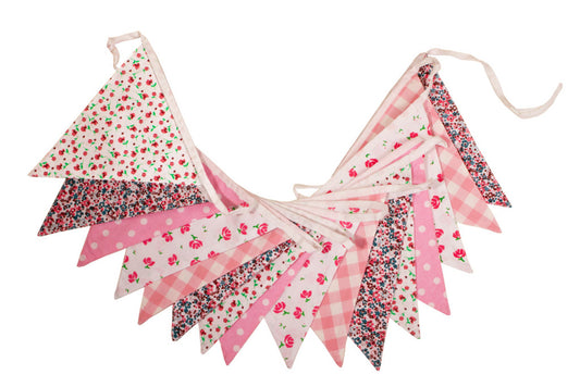 Vintage Pink Floral Bunting