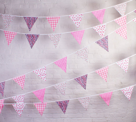 Vintage Pink Floral Bunting