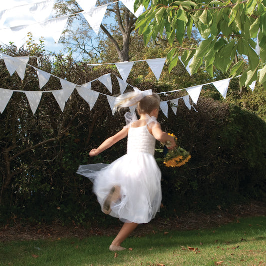 White Wedding Bunting